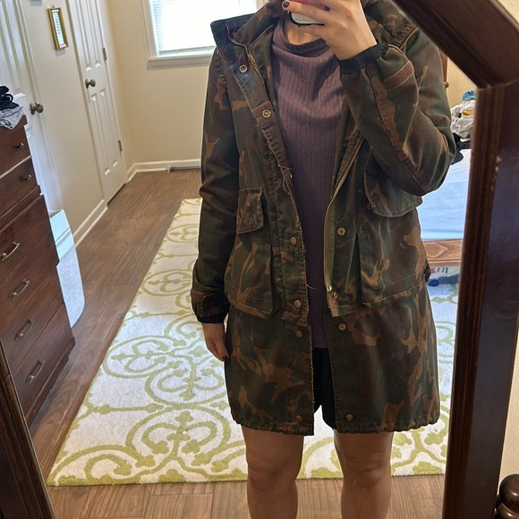 Camo J Crew Rain Jacket Womens REAL Golden Goose Deluxe Brand Camo